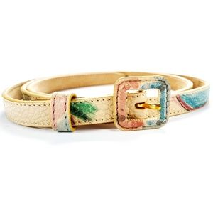 Burberry Hand-Painted Belt Grainy Leather Belt